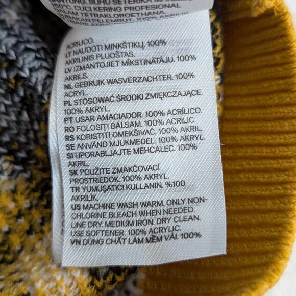 H&M Divided Women's Lightweight Yellow & Black Plaid Sweater Size XS - Picture 11 of 11